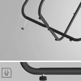 Lerakóasztal 45x45x50 cm, MDF, fekete, AKF-E1023 BK