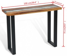 tíkfa tálalóasztal 100 x 35 x 75 cm