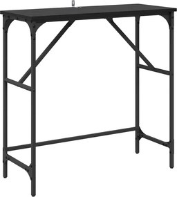 vidaXL Konzolasztal Fekete tölgy 75 x 32 x 75 cm Faanyag