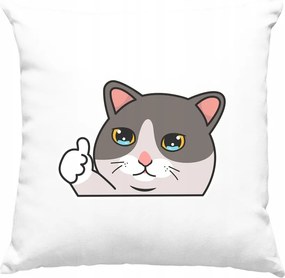 Cica párna Vicces cica Mem Like Fehér