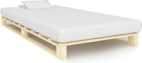 vidaXL tömör fenyőfa raklap ágykeret 100 x 200 cm