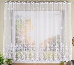 Mg Mg Jacquard átvezető függöny jacquard fehér 4433M 300x160cm Szegély M