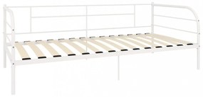 fehér fém kanapéágy-keret 90 x 200 cm