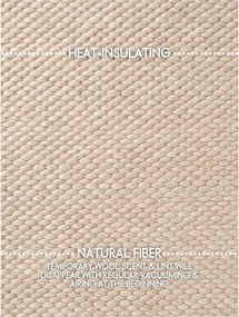 Bézs kézi szövésű gyapjú kerek szőnyeg ø 160 cm Lyon Beans – Elle Decoration