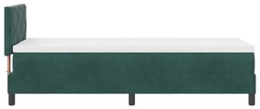Boxspringágy Matraccal Sötét Zöld 80x200 cm Bársonyos