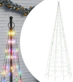 színes LED karácsonyfa zászlórúdra 550 LED 300 cm