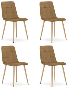 Barna bársony szék KARA