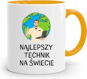 Technikus Bögre Sárga Ajándék fényképes nyomtatással