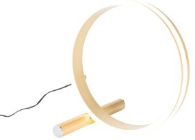 Design asztali lámpa sárgarézzel, beépített LED-del, 3 fokozatban szabályozható - Navara