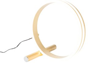 Design asztali lámpa sárgaréz LED-del 3 fokozatban szabályozható - Navara