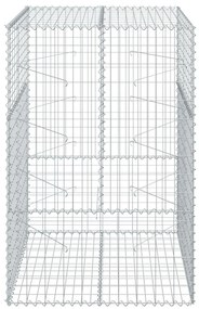 horganyzott vas gabion kosár fedéllel 100 x 100 x 150 cm