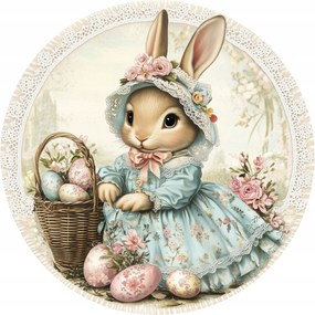 Kerámia poháralátétek Húsvéti dekoráció Nyuszi húsvéti tojásokkal