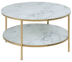 Alisma fehér kerek dohányzóasztal, ⌀ 80 cm - Actona