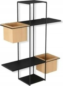 Umbra cubist polc fekete fém fedéllel