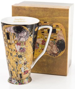 Porcelán bögre többszínű 15,5x13x9,5cm Klimt: A csók