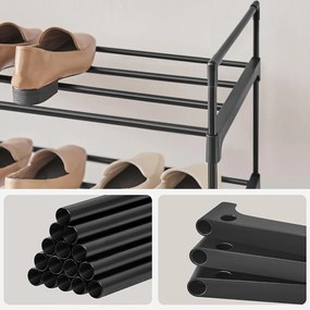 4 szintes fém cipőtartó 92x30x72cm