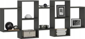 Fali polc Polon Bis antracit szürke Per könyvespolc