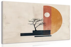 Kép japandi fa absztrakt elemekkel