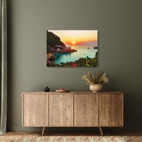 Gyönyörű strand képe (üvegen) (70x50 cm)