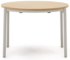 Natúr színű kerek bővíthető étkezőasztal tölgyfa dekoros asztallappal ø 90 cm Montuiri – Kave Home