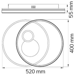 Wofi 11621 - LED Dimmelhető mennyezeti lámpa AKON LED/38W/230V 2700-5500K+ távirányító
