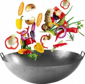 Kínai Wok serpenyő Kézzel Kovácsolt Szénacél Közepes 20 inch 50cm Proorient
