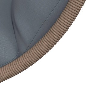 világosszürke rattan és acél függő kagylószék állvánnyal
