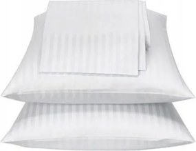 Szállodai Párnahuzat 40x40 Damaszt Pamut Csíkos Fehér