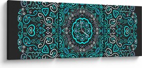A díszítő absztrakció képe (órával) (90x30 cm)