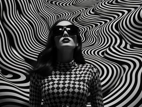 Poszter 100x75cm Kontraszt fekete szemüveggel