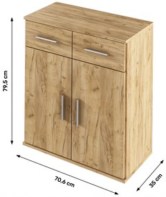 RESITA TYP 2 szekrény, tölgyfa artisan