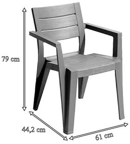 Julisa 4+1 kerti bútor garnitúra szett