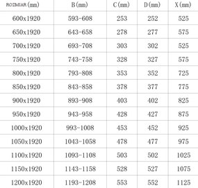 Mexen LIMA zuhany összecsukható ajtó zuhanykabinhoz 80 cm, 856-080-000-01-00