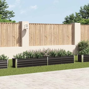 vidaXL antracitszürke horganyzott acél kerti magaságyás 320x40x45 cm