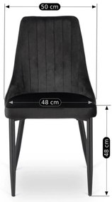 Fekete Bársony Étkezőszék. BARI