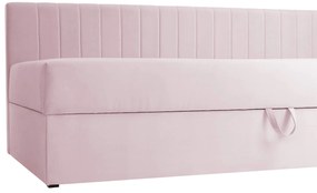 Wilsondo TEODOR saroktámlás heverő ágyneműtartóval 90x200 - rózsaszín