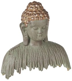 Szürke És Arany Buddha Formájú Dekorációs Figura 23 cm RAMDI Beliani