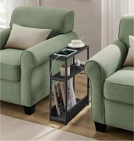 Vasagle Kiegészítő Asztal, Éjjeliszekrény, Fekete