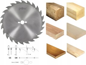 Globus Fafűrész 350x30x3,6/2,5/18z Gs hosszanti vágás PS010-0350-0001