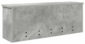 Fali Kabáthorog polcokkal Beton szürke 80 x 20 x 30 cm Faanyag