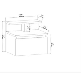 NOVEN éjjeliszekrény antracit