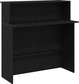 vidaXL recepciós pult fekete 100x50x103,5 cm szerelt fa
