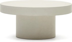 Beton kerek kerti dohányzóasztal ø 90 cm Aiguablava – Kave Home