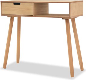 vidaXL barna, tömör fenyőfa tálalóasztal 80 x 30 x 72 cm