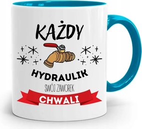 Kék Bögre Ajándék Vízvezeték Szerelőnek Saját Szelep Nyomtatott Fényképpel