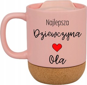 Bögre Rózsaszín Parafa Vicces Ajándék Valentin Nap Legjobb Lány Név