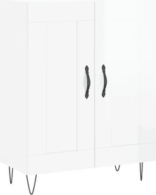 vidaXL magasfényű fehér szerelt fa tálalószekrény 69,5 x 34 x 90 cm