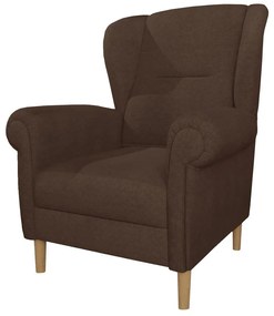 Sötétbarna füles fotel Swan – Ropez