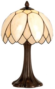 Tiffany asztali lĂĄmpa krĂ©m Ă 25*42 cm