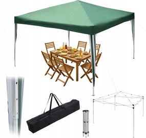 Kerti Pavilon Sátor 3x3m Party Kereskedelmi Pavilon Kert Zöld